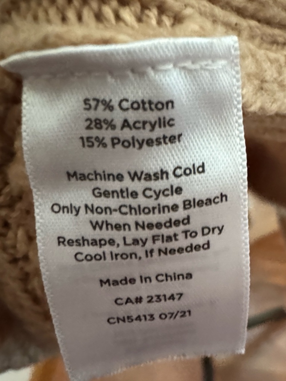 Talbots Colorblock Crewneck Sweater in Cream, Tan & Beige - Picture 4 of 4
